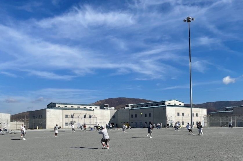 Softball game at RJ Donovan Correctional Facility.